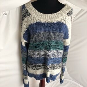 Chaudry KC multicolor soft striped oversized sweater L